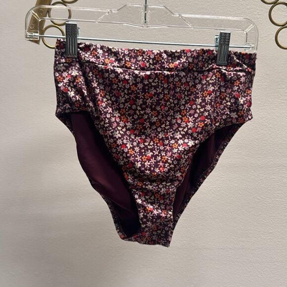 SANCTUARY HIGH WAISTED BANDED BIKINI BOTTOM RETROGRADE PRINT SMALL NWT - Picture 7 of 8